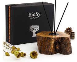 Boomstam Small serie - Olijfhouten geurstokjes houder diffuser kamergeurverspreider inclusief geurstokjes