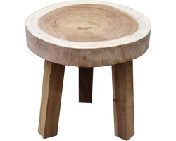 Boomstamtafel 50xH47 cm rond 3 poot – bladdikte 8 cm