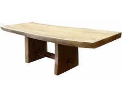 Boomstamtafel kopzit 400x120xH77,5 cm - bladdikte 10 cm