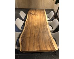 Boomstamtafel Suar Hout | 220 x 90 cm | X-poten