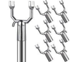 Boomsteunen 12 Stuks - Tak Steunen - Fruitbomen Ondersteunen - Aluminiumlegering Materiaal - 10x6x1.9cm - Zilver