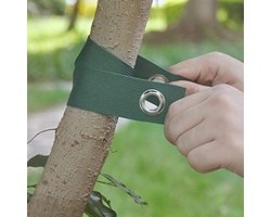 Boomsteunriemen - Plantenbanden Tuinbanden - Jonge Bomen Stabiliseren - Winddicht Nylon Messing - 40 cm - Groen