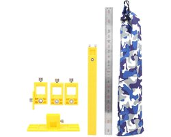 Boorgeleider Jig - Ponszoeker Sjabloon - Kasten Monteren - Verstelbaar - 5 mm - Geel