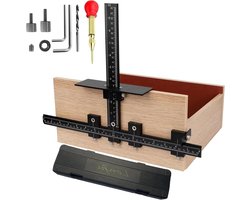 Boorjig Kastbeslag - Montagehulp Handgrepen - Kasten Monteren - Verstelbaar Aluminium - Precisie 0.2 inch - Aluminium