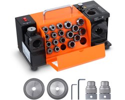 Boorslijpmachine MR-20G - Precisie Gereedschap voor Boren 3-20 Mm - Inclusief 18 Spankoppelingen - Ideaal voor Werkplaatsen