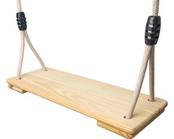 BOOST2 schommelplankje van hout luxe beige-touw