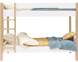 Bopita Lucas stapelbed 90x200 - Wit/Naturel