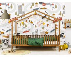 Bopita Robin huisbed 90x200 met poten - Rose Wood