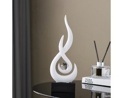 Boraboi ® Abstracte Witte Vlam Sculptuur voor Moderne Interieurdecoratie en Elegant Tafelornament