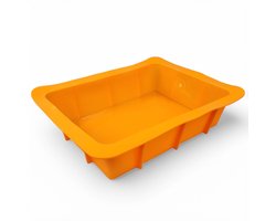 Boraboi® Extra Grote Siliconen Bakvorm voor Lasagne, Ovenschotels en Brownies - Oranje, 30 x 20 cm