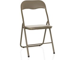 Boraboi® Inklapbare en comfortabele klapstoel voor veelzijdig gebruik binnen en buiten, PVC, Bruin