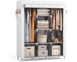 Boraboi® Kledingkast met stoffen bekleding en ruime opbergruimte voor kleding en accessoires
