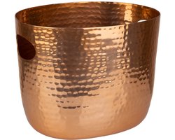 Boraboi ® Stijlvolle Aluminium Wijn- en Champagnekoeler met Koperen Uiterlijk voor 1-2 Flessen, IJshouder