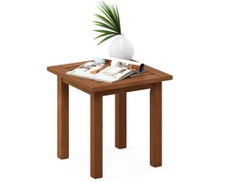 Boraboi® Stijlvolle en Weerbestendige Buiten Bijzettafel van Hout met Teakolie Afwerking voor Tuin of Balkon