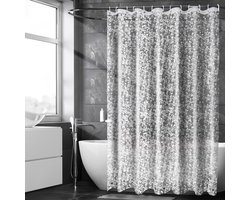 Boraboi ® Transparant Douchegordijn met 3D Kiezelsteenpatroon en Magnetische Onderkant, Waterdicht EVA Materiaal