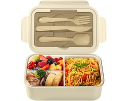 Boraboi® Veelzijdige Lunchbox Met Vakken Voor Magnetron, Vaatwasser, School En Werk, 1400 ml Capaciteit