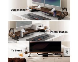 Boraboi® Verstelbare Monitorstandaard met Telefoonhouder en Hoofdtelefoonhaak voor Bureau