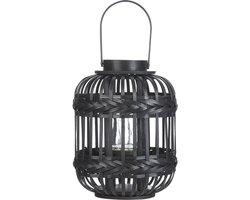BORACAY - Lantaarn - Zwart - 30 cm - Bamboe