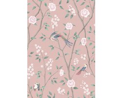 Boråstapeter Vliesbehang 1901 - Dreamy Escape - Bloemen Roze - 53cm x 10.05m