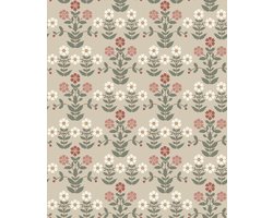 Boråstapeter Vliesbehang 4810 - New Heritage - Bloemen Rood - 53cm x 10.05m