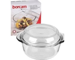 Borcam – Glazen Kookpan Met Deksel – 1450 ML