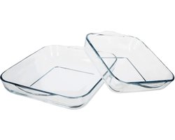 Borcam  ovenschaal - 2 stuks - rechthoek - 22*26cm + 28*27cm