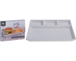 Bord 4-vaks porselein 24,5x19xcm