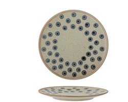 Bord aardewerk blauw Tinni 21cm