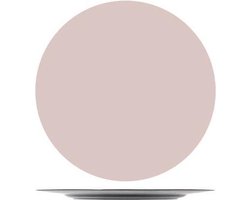 Bord Glossy Roze 33x33xh2cm Rondkunststof