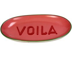 Bord Ovaal Voila Steengoed Roze 21x12.5x2.5cm