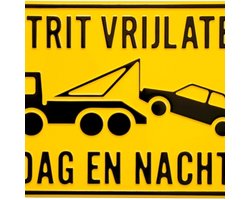 Bord Uitrit Vrijhouden dag en nacht - geperst 35x24