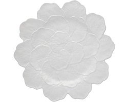 Bordallo Pinheiro Bord Geranium - Set van VIER stuks - Sardinheira Wit 22 cm -