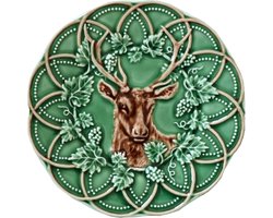 Bordallo Pinheiro bordje 15.5 cm Woods -hert- set van 4