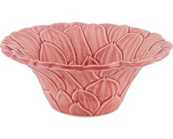 Bordallo Pinheiro Maria Flor Dália Schaaltje - Roze - Aardewerk - Ø 16 cm