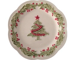 Bordallo Pinheiro - Ontbijtbord Kerst 21cm - Kleine borden