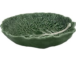 Bordallo Pinheiro saladeschaal laag - Koolblad - Groen - 40 cm