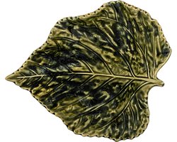 Bordallo Pinheiro - Schaaltje Birch leaf Gudrun green - Claudia Schiffer - 2 stuks