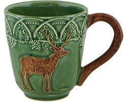 Bordallo Pinheiro Woods Beker - Hert - Groen - Aardewerk - 400 ml