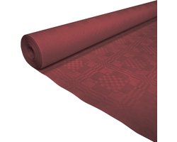 bordeaux rood tafelkleed op rol.
