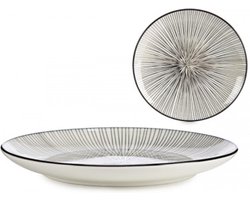 Borden effen Zwart gestreept  /20 cm diepe/Zwart gestreept /