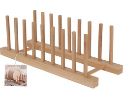 Bordenhouder bamboe 34x13,5x12cm