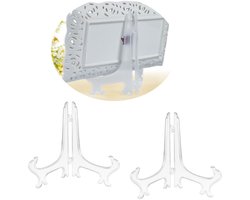 Bordenhouder - Bordenstandaard - 8 in - bordenhanger - 2 Stuks - bordenrek - bordenstandaard voor sierborden - bordenhouders voor sierborden - borden houder - borden display standaard - bordenhouder plastic -borden rek -Geschikt voor diameter 21-24cm