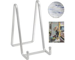 Bordenhouder Tafelstandaard - 6 Inch Metaal Bordenstandaard voor Weergave - Zilveren IJzeren Easels voor Foto's | Fotolijsten | Boeken | Decoratieve Borden | Display Stand
