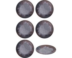 Bordenset 6 persoons - Dinerbord 27 cm - Porselein - Juntos Concreto - Hazel & Bos