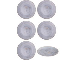 Bordenset 6 persoons - Dinerbord 27 cm - Porselein - Juntos Madera - Hazel & Bos