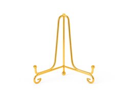 Bordenstandaard - Display - Borden en Boeken - Standaard - Houder - Boeken - Steun - Rek - Hanger - Sierborden - Kookboek - Goud - Metaal