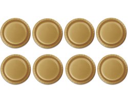Bordjes Goud - 23cm - 8 stuks - Gratis Verzonden