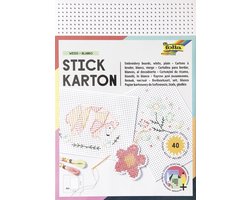 Borduurkarton creatief knutselkarton multicolor 40 vellen 17,5x24,5cm.