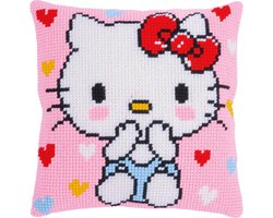 Borduurpakket Hello Kitty Kiss Kiss kussen - Vervaco