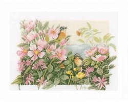 Borduurpakket Vogeltjes en wilde rozen - Marjolein Bastin
